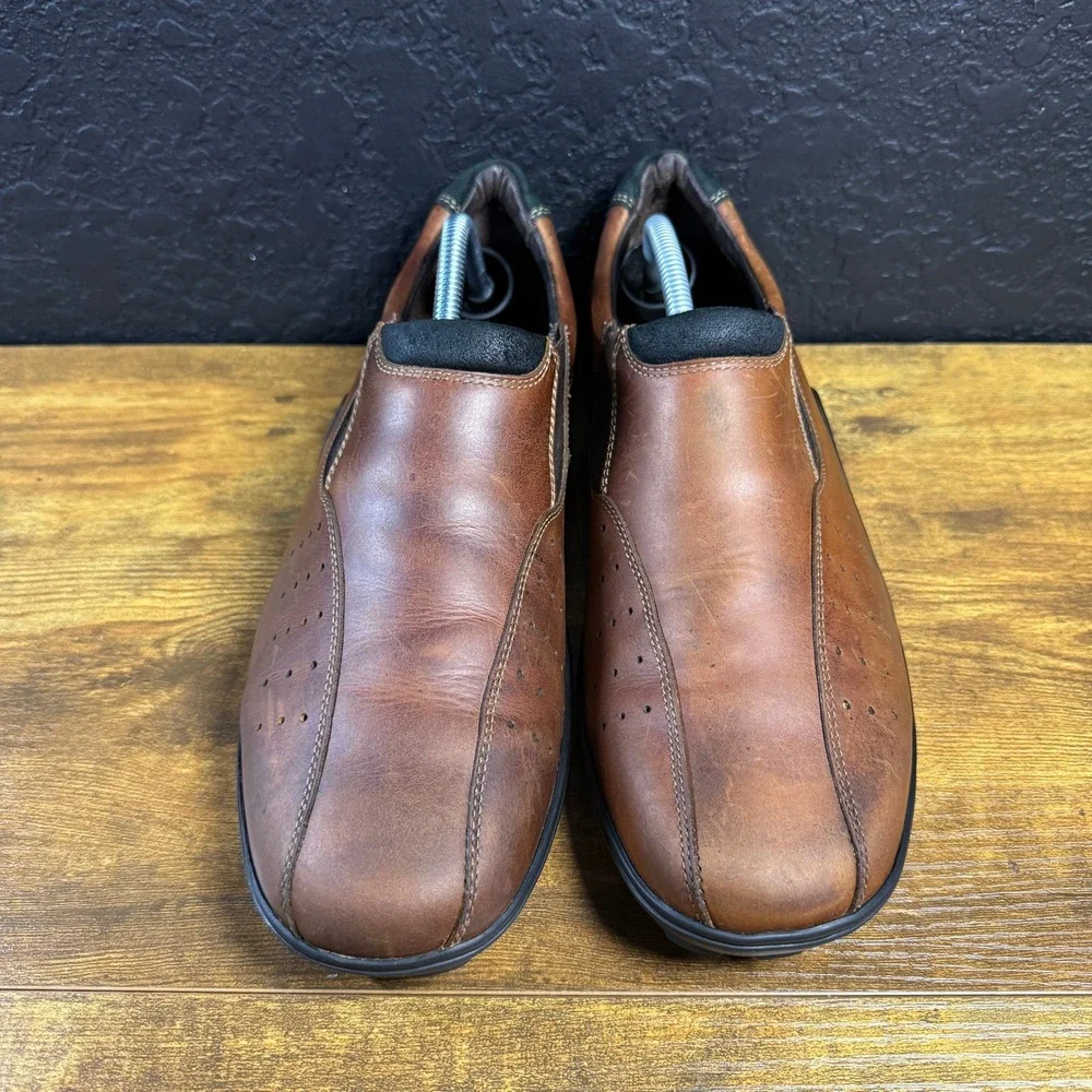 Cole Haan Country C02167 Brown Leather Vibram Slip On‎ Loafers Mens 10.5 M